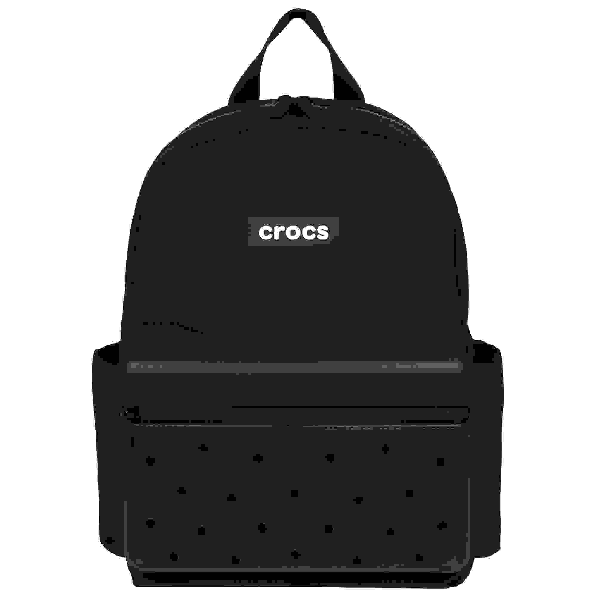 Crocs Lightweight Molded Front Storage Pocket Black Backpack